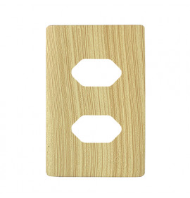 Placa p/ 2 Tomadas 4x2 - Novara Maple